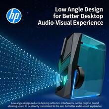 HP DHE-6000 High-Performance USB Computer Speakers: Deep Bass Performance, RGB Dynamic Lighting Effects, Wide Device Compatibility, Suitable For Office And Entertainment Use. Black. - Black - View 7