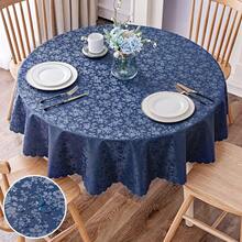 Round Table Cloth, Waterproof Heavy Duty Vinyl Tablecloths, Wipeable Washable Table Cover For Kitchen And Dining Room (Navy Blue, 60inch X 60inch) - NavyBlue60inchRound - View 1