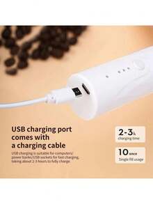 1个电动奶泡器，3档速度调节，便携式USB奶泡器，手持咖啡打蛋器，厨房工具，奶泡器，返校必备，600mAh - 多色熱銷高端奶泡器 - 查看 4