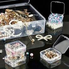 1 hộp đựng đồ bằng nhựa trong suốt 28/30/45/56 ngăn, hộp đựng trang sức, hộp đựng đồ thủ công, hộp đựng đồ đa năng để bàn dùng đựng bông tai, nhẫn, trang sức, phụ kiện làm móng, trang trí phòng, túi xách, túi mỹ phẩm, bàn trang điểm, đồ dùng du lịch, đồ trang điểm, đồ dùng sắp xếp, đồ dùng lưu trữ, đồ dùng cần thiết khi đi du lịch. - Trong sáng - Xem 5