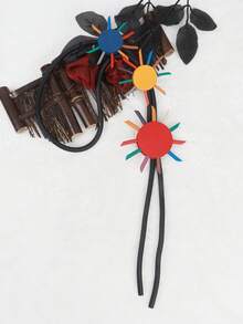 MARLIWOO 1pc Bohemian Style Colorful Floral Accessory Vintage Handmade Fashion Necklace For Women - Multicolor - View 7