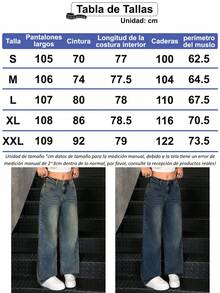 Vaqueros cómodos de pierna ancha para mujer, pantalones de mujer, pantalon de mezclilla dama, pantalones de mezclilla mujer, vaquera ropa mujer, pantalón mezclilla mujer, pantalones de dama mezclilla, pantalones baggy, adecuados para ir al trabajo, al colegio y para llevar a diario. - Azul Marino - Ver 8