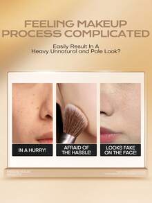 MISTINE Crema esencia con tinte hidratante LF100, efecto de maquillaje de enfoque suave, crea un aspecto de maquillaje natural, apto para piel seca y mixta - LF100 - Ver 7