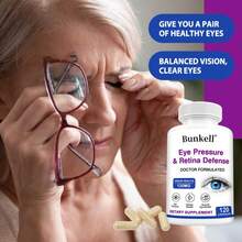 Bunkell Eye Pressure & Retinal Defense Dietary Supplement - With Bilberry & French Maritime Pine Extracts - Supports Overall Eye Health - 120 Capsules - 1 chai - Xem 5