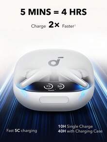 Soundcore Anker Liberty 4 Pro Wireless Noise Proof Headphones, Equipped With 7 Sensors And Real-Time Adaptive Noise Cancellation, 2X Faster Charging, Hi-Fi Studio-Grade Audio Quality, 6 Microphones And AI Technology For Clear Calls - White - View 6