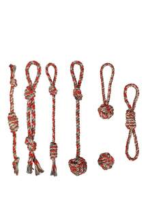 Pet Chew Rope Toy Set - Interactive Playtime Fun - Multicolor - View 7