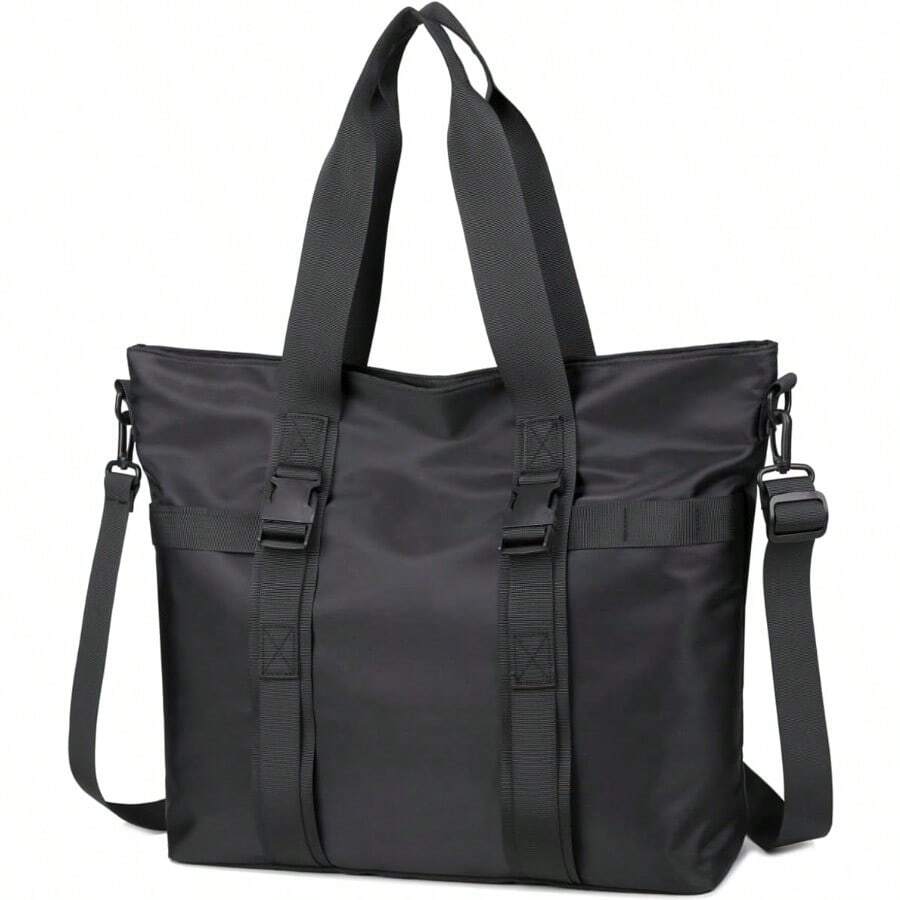 Tote Bag Impermeable para Mujer Bolsa de Gran Capacidad Multipuerto para Compras Trabajo y Viaje - como en la foto - Ver 1