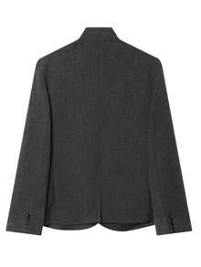 Blazer Casual para Mulheres de Escritório, Blazers para Mulheres de Manga Longa, Jaquetas Casuais de Escritório, Casacos de Escritório, Roupas Ocidentais para Mulheres, Blazers Alfaiatados, Blazer de Escritório Vintage para Mulheres, Casacos de Lã Sintética para Mulheres, Agasalhos de Rua, Jaquetas Ajustadas de Manga Longa para Uso no Escritório, Casacos de Terno, Primavera - Cinza - Visão 5