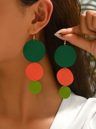 2pcs Fashionable Minimalist Geometric Circle Iron Piece DIY Combination Multi-Color Leopard Print Craft, New Added Cow Print Geometric Combination Earrings, Oval Leopard Print Iron Ring Gold Stud Earrings, Suitable For Women To Wear Daily, Party, Date, Banquet. The Metal Surface Is Handmade Coated, There May Be Small Foreign Objects, But It Is Very Beautiful. Thank You.