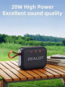 ZEALOT S75 10W High-Power Wireless Speaker, Portable Outdoor With Waterproof Function And Five Speakers, RGB Color Lights, Supports SD Card/USB/AUX, Allows Two Speakers Chained, Hands-Free Calling, Compatible With Phones/Tablets/TVs/Computers, Suitable For Outdoor Parties/Home Gatherings/Beach Parties - one-size - View 5