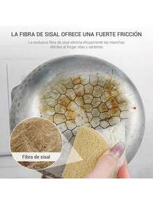 EstiloTendencia16PCS Esponjas De Limpieza De Cocina, Esponja De Doble Cara Naturales, Esponja Hechas De Celulosa Antirayaduras Y Sisal De Coco, EcolóGicas, De Secado RáPido Y Sin OlorCalidad PremiumVersióN Mejorada - 1 - Ver 7