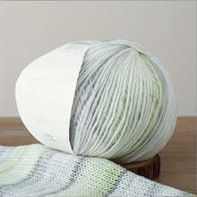 彩虹渐变色染色针织纱线，手工DIY针织纱线，中等粗细纯针织纱线，渐变色棉混纺针织纱线，柔软单股纱线，适用于手工围巾、帽子、毯子等。 - 彩色 - 查看 5