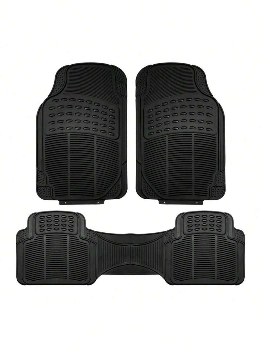 Rubber Car Mat, Universal Non-Slip Floor Mats, 2 Front And 2 Rear - A - View 1