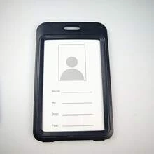 Portacarnet de estudiante transparente de doble cara sencillo - Funda de identificación transparente de doble cara - Ver 32