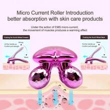 4D按摩滚轮面部按摩工具抗橘皮组织按摩器塑形按摩器面部脱毛器美容仪 - 彩色 - 查看 9