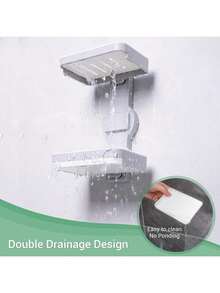 EstiloLuxear Jaboneras De Doble Capa Con Ventosa De VacíO, Jaboneras Para BañO Con Dos Modos, ExtraíBle Y Reutilizable, Drenable, Jabonera De Fuerte Ventosa Impermeable Para Cocina, Lavabo, BalcóN, 1 UnidadVersióN Mejorada - 1 - Ver 7