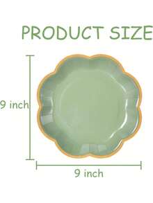 Estilo48 Platos De Papel Festoneados De Color Verde Salvia, 9 Pulgadas, Cena De Color Verde Salvia, Desechable, Lindo Bebé, Despedida De Soltera, Postre, Platos De Papel Para Baby ShowerVersióN Mejorada - Verde salvia - Ver 4