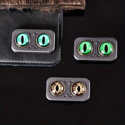 1pc Owl Top Push Card - Compact Portable Fidget Gear With Tactile Slider, Durable Metal Structure, Great For Office, Christmas And Holiday Gifts