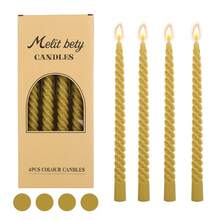 10-Inch Dripless Taper Candle Set (4pcs) - Cocoa Brown Taper Candles, Perfect For Spring - Smokeless, Odorless, Long Burning Time - Hand-Poured, Colorful Candle Holders - Chocolate Color - Multicolor - View 19