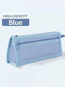 Hộp đựng bút có lưới, tay cầm và khóa kéo, túi đựng bút hai lớp trong suốt, túi đựng bút dạ, túi đựng mỹ phẩm du lịch, hộp đựng văn phòng phẩm trong suốt dễ thương, vật dụng cần thiết cho người lớn, văn phòng, sinh viên, chuẩn bị năm học mới. - Nhiều màu - Xem 11