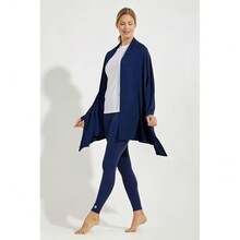 Coolibar Sun Shawl - UPF 50+ Sun Protection - Bhakti,HatFSandssAcc-OneSize,Navy - Navy - View 3