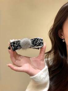 1pc Women's Bow Banana Hair Clip, Vertical Ponytail Claw Clip, Korean Style Bowknot Ponytail Claw, Large Banana Clip, Suitable For Thick Hair, Can Be Used As Hair Accessory, Hair Clip, Hair Pin, Head Accessories, Hair Accessories For Women, Hair Slide, Hair Barrettes - Multicolor - View 6