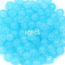 60pcs 8mm Classic Solid Color Glass Beads For DIY Jewelry Making, Handcrafted Bracelets, Necklaces, Everyday Wear - 8mm solid color beads - View 16