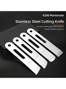 EstiloTendenciaWUTA - Cuchillo De Piel De Acero Inoxidable, Cuchillo Adelgazante De Piel, DiseñO Profesional, Corte Afilado Para Manualidades, Corte De Piel (Redondo/Plana/Inclinada Y Diestro/Zurdo)Calidad PremiumVersióN Mejorada - 1 - Ver 2
