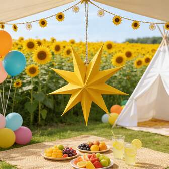 2 PIEZAS Ornamentos colgantes de estrella de papel 3D de nueve puntos, perfectos para Eid Mubarak, Navidad, bodas, Ramadán, cumpleaños, decoraciones de estilo origami para escenas festivas, diseños de centros comerciales, suministros para fiestas, pantallas colgantes