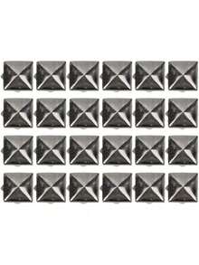 Estilo400 Piezas Remaches de Cuero, 4MM-7MM espárragos de Espiga Cuadrada para Bolsas Ropa Zapatos, Accesorios de Bricolaje para artesanías de Cuero for Manualidades, decoración, CalzaVersión mejorada - Bronce de 6 mm - Ver 1