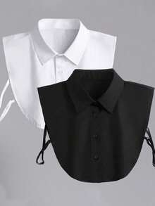 2pcs Simple Versatile Shirt Collar Inserts, Suitable For Everyday Wear - Multicolor - View 2