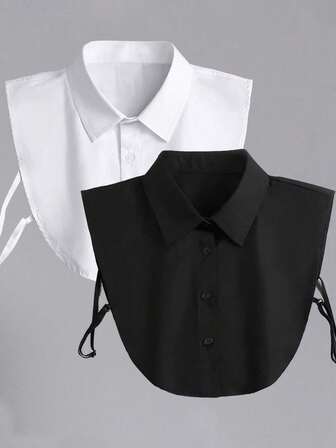 2pcs Simple Versatile Shirt Collar Inserts, Suitable For Everyday Wear