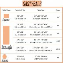 Tablecloth Checkered Style Polyester Table Cloth Spillproof DustProof Wrinkle Resistant Heavy Weight Table Cove... - Red - View 6