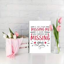 1pc Funny And Sincere Greeting Card - Create Humorous Yet Sentimental Long Message Cards For Your Boyfriend, Girlfriend, Best Friend, Family, Or Colleagues - Express Your Love And Longing In A Stylish Way, Suitable For Valentine's Day And Other Holidays.