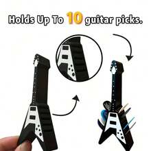 10-Slot Holder -   Style, Popular, , Accessories, Perfect Solution For Misplaced Or Lost Picks,  Pick Storage Box, Perfect Gift For Guitarists, Gift For Electric , Acoustic , Classical ,  Model, Christmas, New Year, Birthday Holiday Gift, Excellent Gift For  Enthusiasts. Gift Giving. One Piece In Total, A Gift For Men, Christmas Gift, Christmas Stocking Stuffer - màu đen - Xem 2