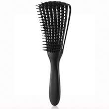 1pc Natural Black Hair Brush, Suitable For 3/4abc Curl Patterns Of Afro-Textured Hair, Quickly And Easily Detangles Wet Or Dry Hair, Painless ,Hair Styling Kit ,Hair Tool Kit - Multicolor - View 9