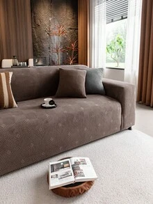 1pc High-Density Geometric Diamond Plaid Textured Sofa Cover, Pet-Friendly, Anti-Scratch, Suitable For All Seasons, Machine/Hand Washable, Removable, For Living Room/Bedroom Sofa Decoration And Protection, Fits 1/2/3/4 Seater Sofas - Multicolor - View 6