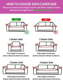 1pc High-Density Geometric Diamond Plaid Textured Sofa Cover, Pet-Friendly, Anti-Scratch, Suitable For All Seasons, Machine/Hand Washable, Removable, For Living Room/Bedroom Sofa Decoration And Protection, Fits 1/2/3/4 Seater Sofas - Multicolor - View 3