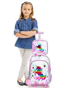 BLING BABIES Kids Trolley Bags And Suits - Pink - View 3