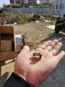 2pcs Enamel Inlaid 18K Geometric Shaped Fashion Earrings For Women