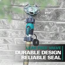 2wayz Garden Hose Shut Off Valve. Stop Running Around Your Lawn! No Leak Experience - Tight Seal Ball Valve Hose Fitting. Quick Connect Shutoff Coupling With Smooth Long Knobs 4cm! + FULLY GUARANTEED - como en la foto - Ver 2