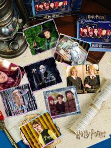 ​​1Set Harry Potter Stickers Gift Box, 10 Pack Wizarding World Decals Classic Character Stickers Harry Potter Hermione Ron Malfoy Transparent PET Stickers, Hot Stamping Stickers For Water Bottles & Scrapbooks​​, Vintage Creative Aesthetic Sticker Decals, DIY Decorative Craft Materials, Holiday Gift, Personalized Scrapbook School Supplies [Officially Licensed] - Multicolor - View 4
