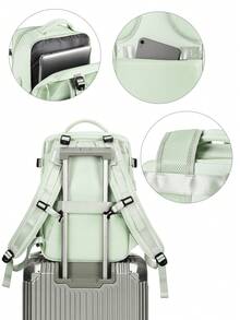 Floless 男士旅行背包，工作包，可随身携带，防水商务大容量日用背包，周末旅行包，超薄笔记本电脑背包，带USB充电口，大学包，电脑包，男士礼物，适用于15.6英寸笔记本电脑旅行包 - 薄荷綠 - 查看 6