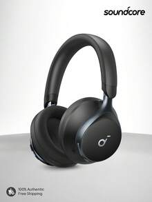 Soundcore Anker Space One 主动降噪耳机，2 倍降噪，40 小时主动降噪续航，支持 App 控制，LDAC 高解析度无线音频，佩戴舒适，通话清晰，蓝牙 5.3 - 黑色 - 查看 7