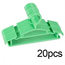 10/20/30pcs Plastic Children's Hangers, Non-Slip Waterproof Clothes Drying Rack, Baby Clothes Organizer - Multicolor - View 19