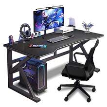 Escritorio Gamer Fibra De Carbono K Estructura Metal 120cm - Negro - Ver 1