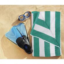 Utopia Towels - [Paquete de 4 toallas de playa Cabana Stripe 30 x 60 pulgadas toallas de gran tamaño 100% algodón hilado en anillos toallas de baño altamente absorbentes - Azulamarilloverdeynaranja - Ver 6