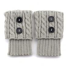 Bestjybt 3 Pairs Womens Short Boots Socks Crochet Knitted Boot Cuffs Leg Warmers Socks,MulticoloredY - Nhiều màu - Xem 6