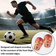 1双鹰形图案足球训练护腿板，比赛训练护垫 - 可重复使用，穿着舒适，经久耐用 - 彩色 - 查看 7