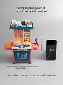 NEUSNEY Realistic Mini Kitchen Playset, Children's Toy Cookware, Stove, Dishes, Food Models, Educational & Interactive Game, Gift For Boys & Girls, Birthday Present (Some Accessories Randomly Included) - Multicolor - View 10